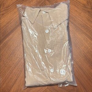 Lainsnow CoverUp Tan Button-Up Shirt